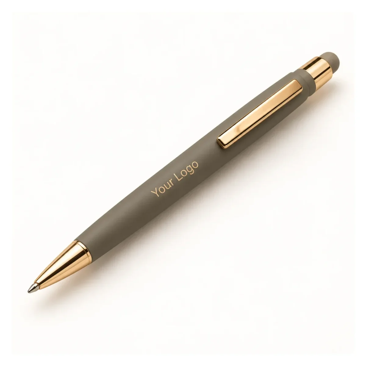 Black Premium Steel Pen with Gold Accents